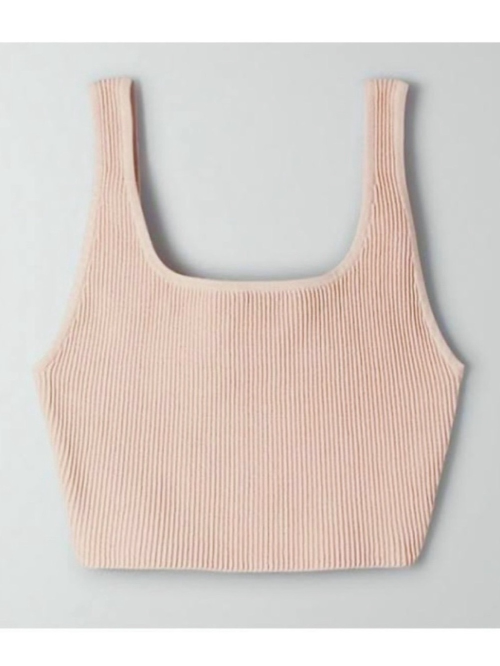 Aritzia Babaton Ribbed Sculpt Knit Squareneck Cropped Tank, Large, Article 66139